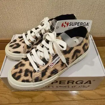 스페루가 플러스 레오파드 스캇 스니커즈 로즈버드 별주 브라운 22.5cm