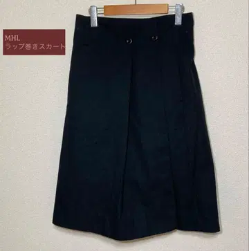 MHL 엠에이치엘 랩 랩 스커트 울 블랙 사이즈 0
