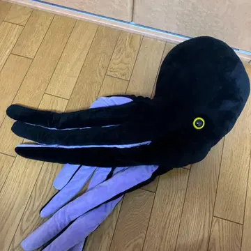 문어 봉제 인형 블랙과 보라색
