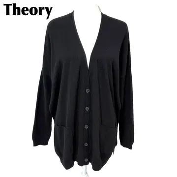[ 새상품급 ] Theory 캐시미어 드롭 숄더 가디건 S 블랙