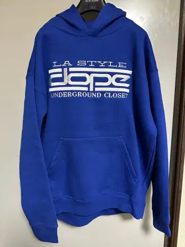 미사용 새상품 LA STYLE DOPE 후드티 la스타일도프 블루