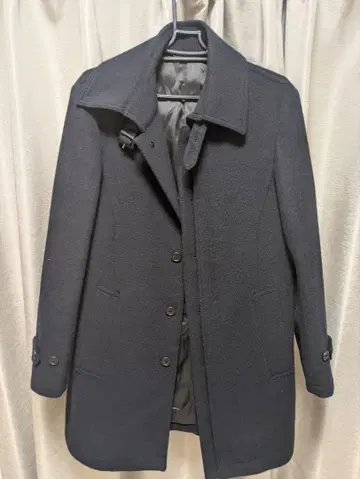 남성용 체스터 코트 네이비