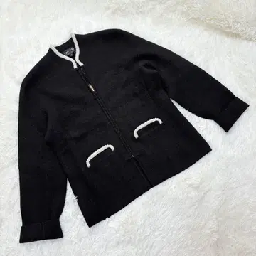 Agnes b 가디건 집업 알파카 혼방 블랙 L 3