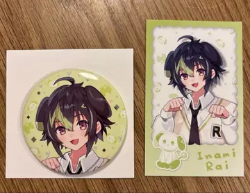 니지산지 와니얀 Daysvol.2 이나미 라이 폴라로이드풍 카드 캔 배지