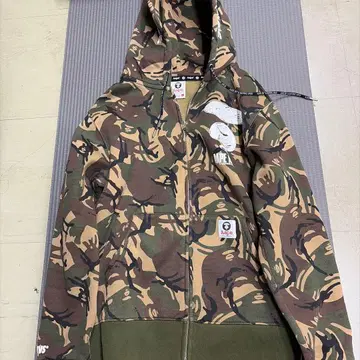 Aape 카모플라쥬 후드 부착 후드티