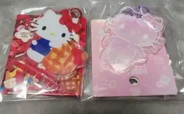 키티 한국 한정판 팝업 아크릴 키링 새상품 2개