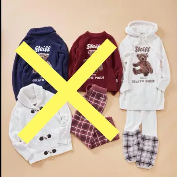 미사용 새상품 Steiff x gelato pique 콜라보 화이트