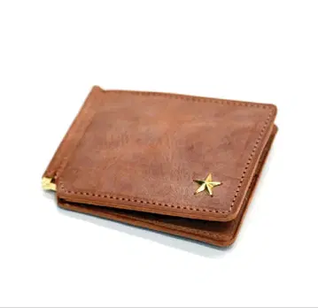 [ TMT ] 새상품 미사용! 브라운 가죽 접이식 지갑