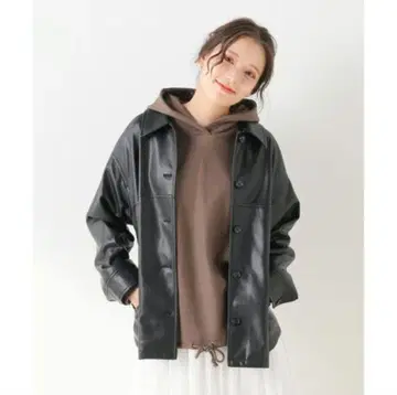 SLOBE IENA 인조 가죽 블루종 슬로브 이에나 자켓