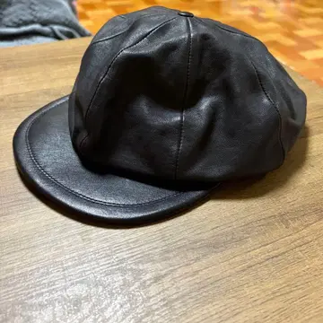 빈티지 헌팅 캡 남성용 천연 가죽 핸드메이드
