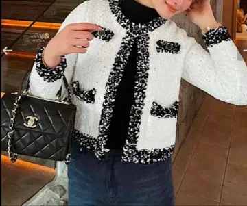 미사용 새상품 sheller 셰리에 몰 트위드 가디건 자켓