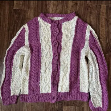 usa 빈티지 울 니트 스웨터 가디건 스트라이프 구제 의류