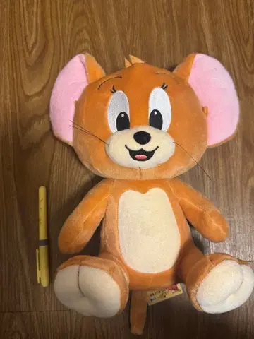 오렌지 컬러 제리 봉제 인형 약 30cm