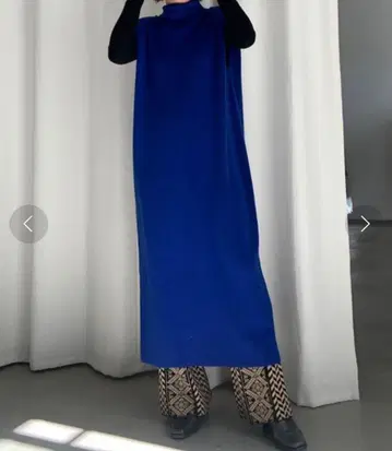 AMERI PADEDD KNIT DRESS 아메리 니트 원피스 블루