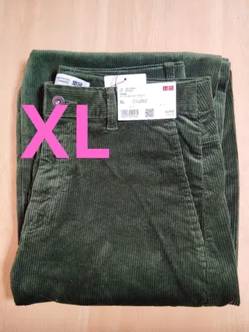 유니클로 코듀로이 커브 팬츠 코토니에 그린 XL