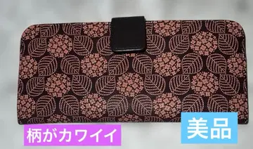 얇은 소재의 장지갑 (수국 패턴) 새상품급