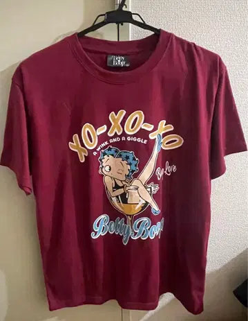 Betty Boop T셔츠 LL 버건디