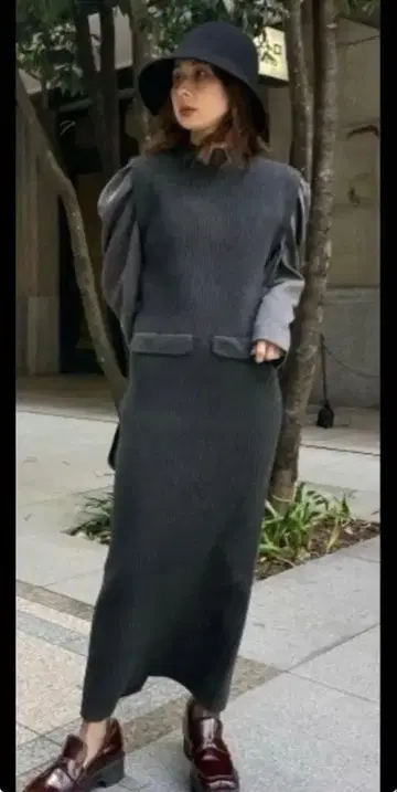 Ameri JACKET LIKE TIGHT KNIT DRESS