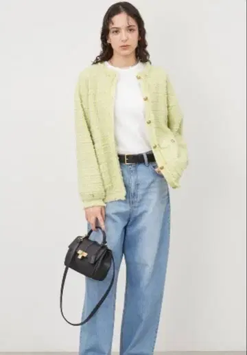 milaowen 트위드 가디건 자켓