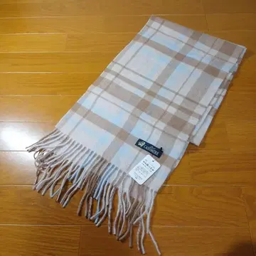 Pure Cashmere 캐시미어 100% 체크 무늬 머플러