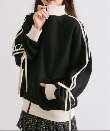 OLIVE des OLIVE 소매 리본 트랙 자켓