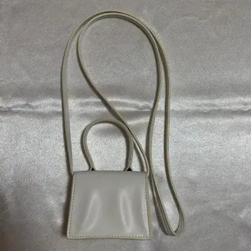 [ 미사용 새상품 ] 화이트 미니 숄더백 약 10cm