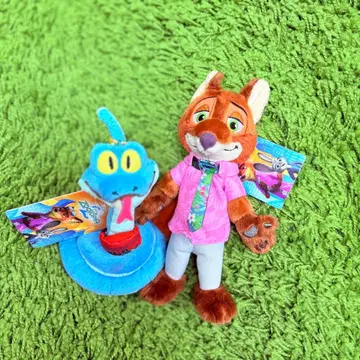 주토피아 게리 닉 봉제 인형 키체인