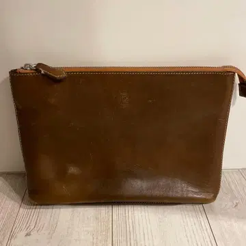 폴 스미스 브라운 가죽 클러치백