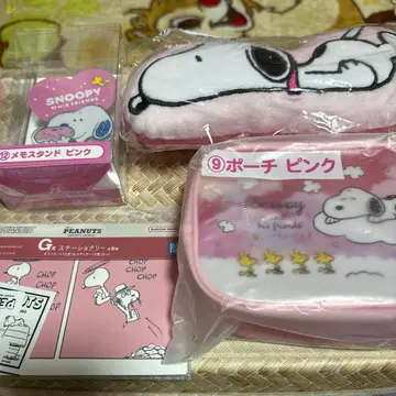 스누피 파우치 리스트레스트 메모 스탠드 세트