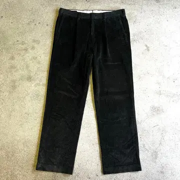 랜즈 엔드 코듀로이 굵은 폭 블랙 하의 치노 팬츠 구제 의류