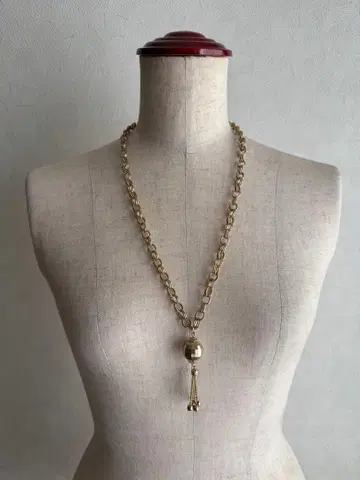 쇼와 레트로 아르데코 목걸이 미러볼