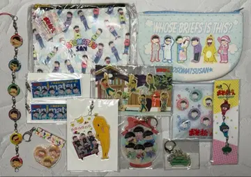 초귀중 오소마츠 6쌍둥이 키링 핀 배지 파우치 거울 스트랩 메모