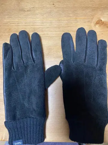 SHIPS 남성용 스웨이드 가죽 장갑 블랙