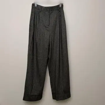 ZARA 새상품급 헤링본 턱 팬츠 그레이 와이드 팬츠