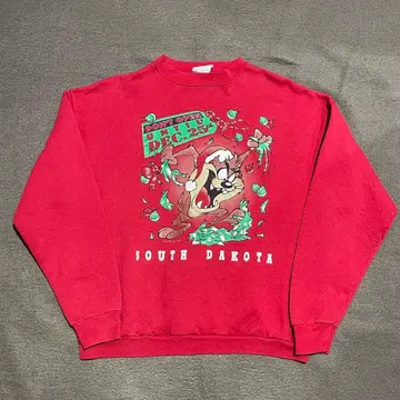 LOONEY TUNES 타즈 크리스마스 맨투맨 90년대 미국제