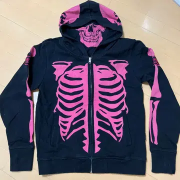 vanson 스켈레톤 프린트 후드티
