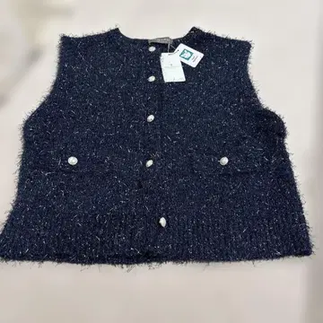 네이비 니트 베스트 FREE 사이즈 손세탁 가능