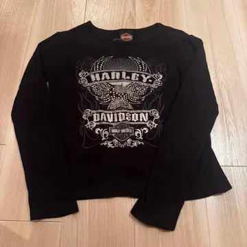 Harley Davidson 블랙 긴팔 티셔츠
