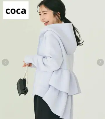 [택 포함 새상품] 코카 coca 종이상자 백 프릴 후드 파커