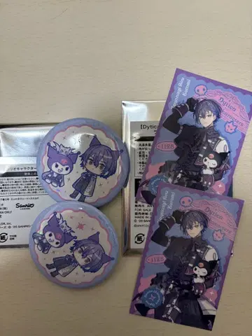 니지산지 코야나기 로우 Dytica x 산리오 캔뱃지 사진풍 카드 세트