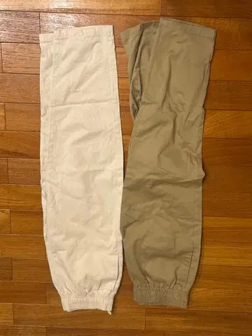 화이트 베이지 치노 팬츠 2종 세트