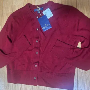 Brooks Brothers 버건디 가디건 S 빨간색