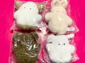 익명 배송: 우사노스케의 복슬복슬 봉제 인형 4체 세트