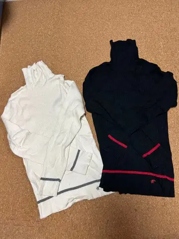 LOVELESS 터틀넥 니트 스웨터 2가지 색상 세트