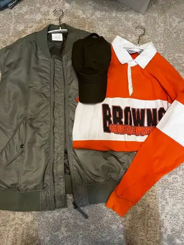 [ 3종 세트 ] MA-1, 라거 셔츠, 캡