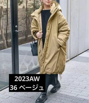 Spick and Span 스픽 앤 스팬 발수 후데트 다운 코트 36