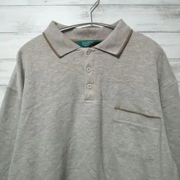 SAVATINI 카라 부착 맨투맨 가슴 포켓 레트로 USA 구제 의류