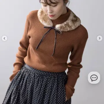 [ 유베시 x Samansa Mos2 ] 티펫 포함 리브 니트