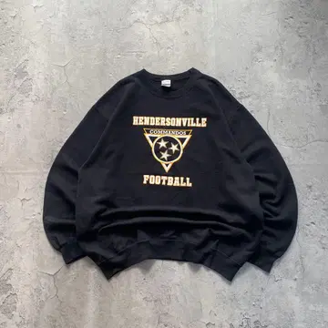 USA 구제 의류 팀계 프린트 맨투맨 트레이닝복 XL 사이즈 블랙