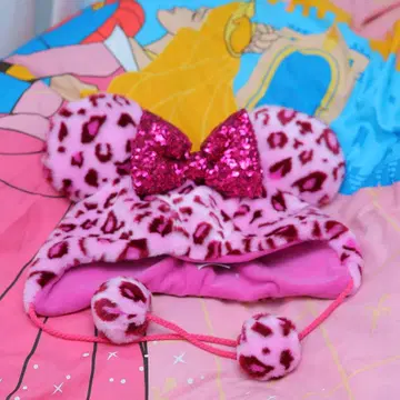 [ 당일 AM 중 발송 ] 디즈니 리조트 레오파드 무늬 팬캡